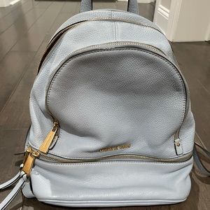 Michael Kors blue backpack purse